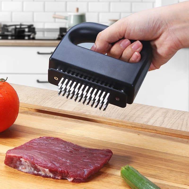 48 Blades Meat Tenderizer Stainless Steel Steak Tender Needle Meat Punch Tool for Barbecue Kitchen Utensils Gadget