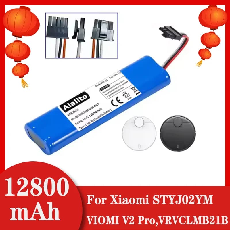 18650 4S1P 14.8V 12800mAh Sweeper Battery for Mijia Mi Robot Vacuum-Mop P Sweeping Mopping Robot STYTJ02YM 3290 Li-ion Battery