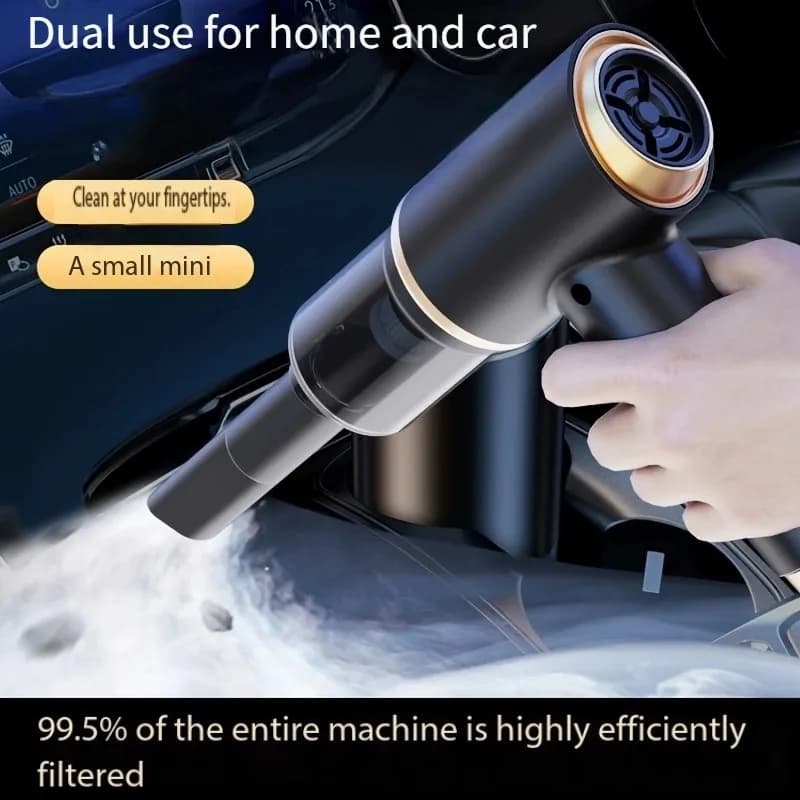 Aspirapolvere wireless portatile ad alta potenza, compatibile con entrambi gli auto e uso domestico, dotato di vari accessori