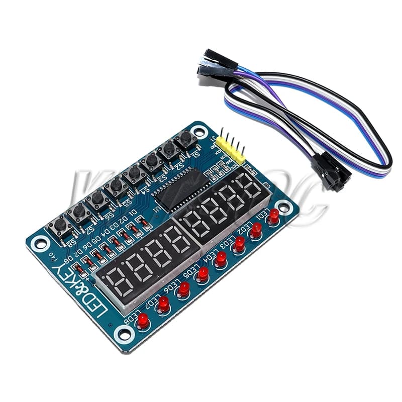 Display chiave modulo TM1638 per AVR Arduino TM1638 Nuovo tubo LED digitale a 8 bit a 8 bit