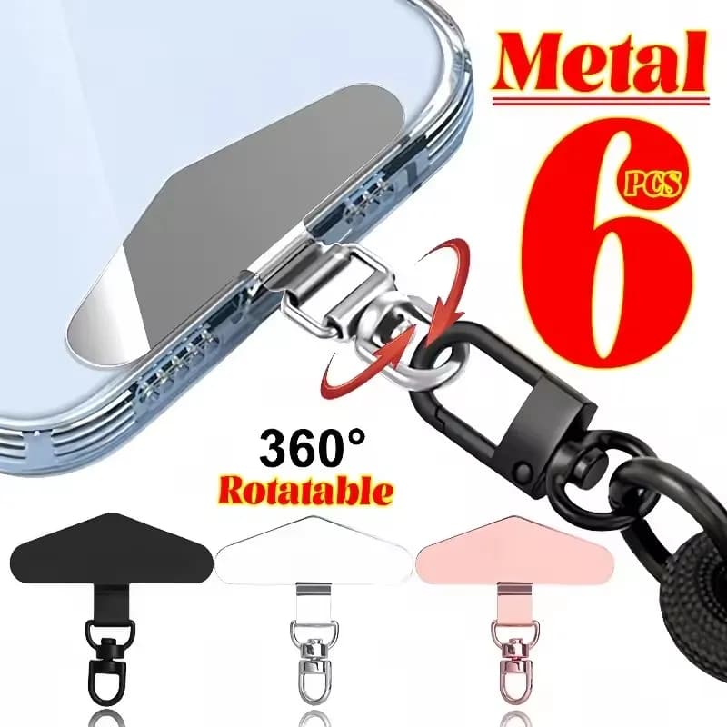 360 ° Rotation in steel metal for phone, cell phone cord tongue, patch seal, universal cord for cell phone, safety connector piece