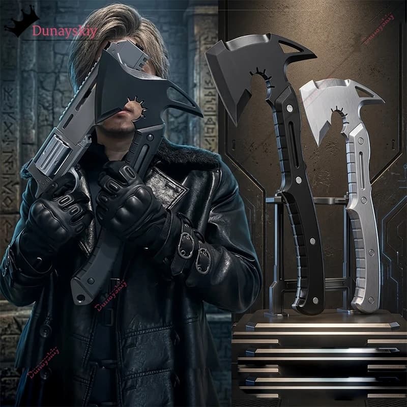 Axe from Cosplay aBc01 3D PLA Model, Leon RE9 Costume Accessories, Halloween Decoration 26-36cm, Leon Portable Scene Object for Coating