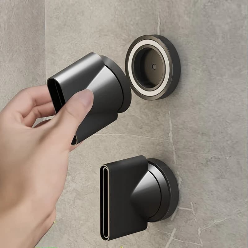 1/2 PCS Magnetic Hair Dryer Storage Hanger Black Aluminum Alloy Wall Mount Stand for Laifen LF03 Air Nozzle Accessories