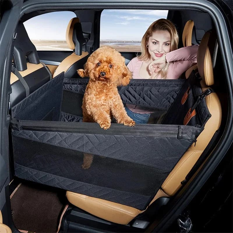 Tappetino Impermeabile per Sedile Auto per Cani, Fondo Rigido, Rete Posteriore, Anti-Sporco, per Singolo Sedile
