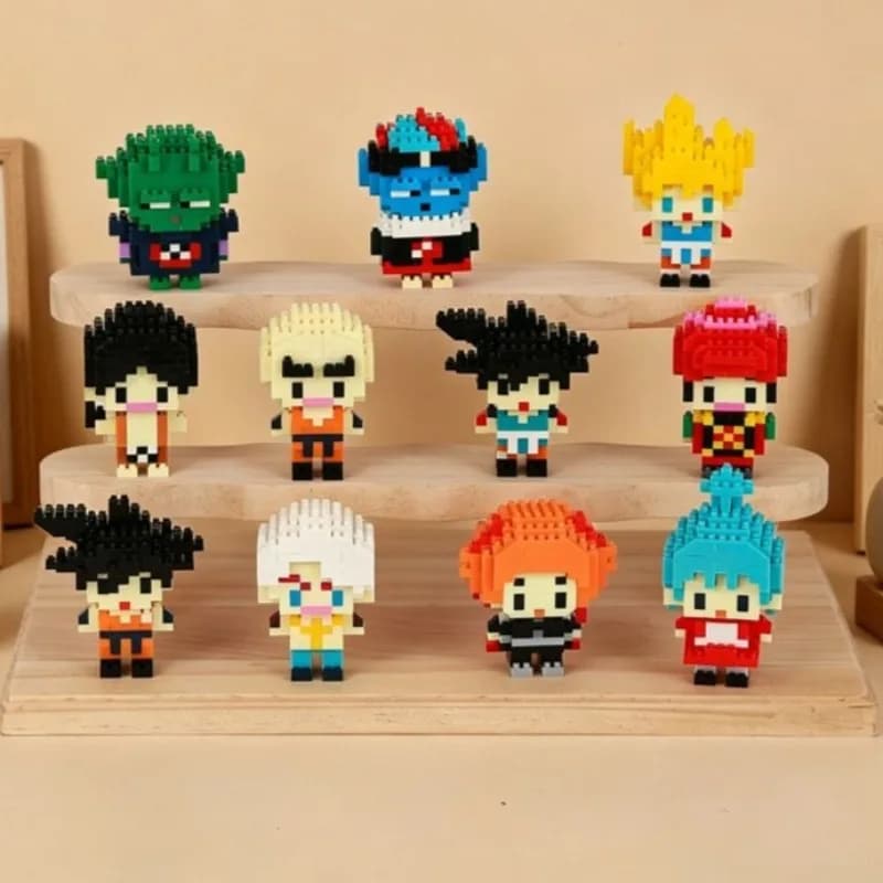 Dragon Ball Z Mini Micro Building Blocks Goku Vegeta Anime Character Bricks Kids Educational DIY Assembly Toy Decor Model Gift