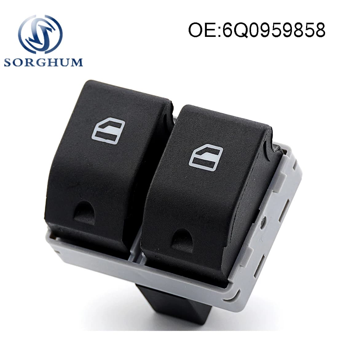 Sorgo nero interruttore alzacristallo elettrico per VW Polo 9N Seat Ibiza 4 Cordoba pulsante Console anteriore 6 q0959858 6 q0 959 858