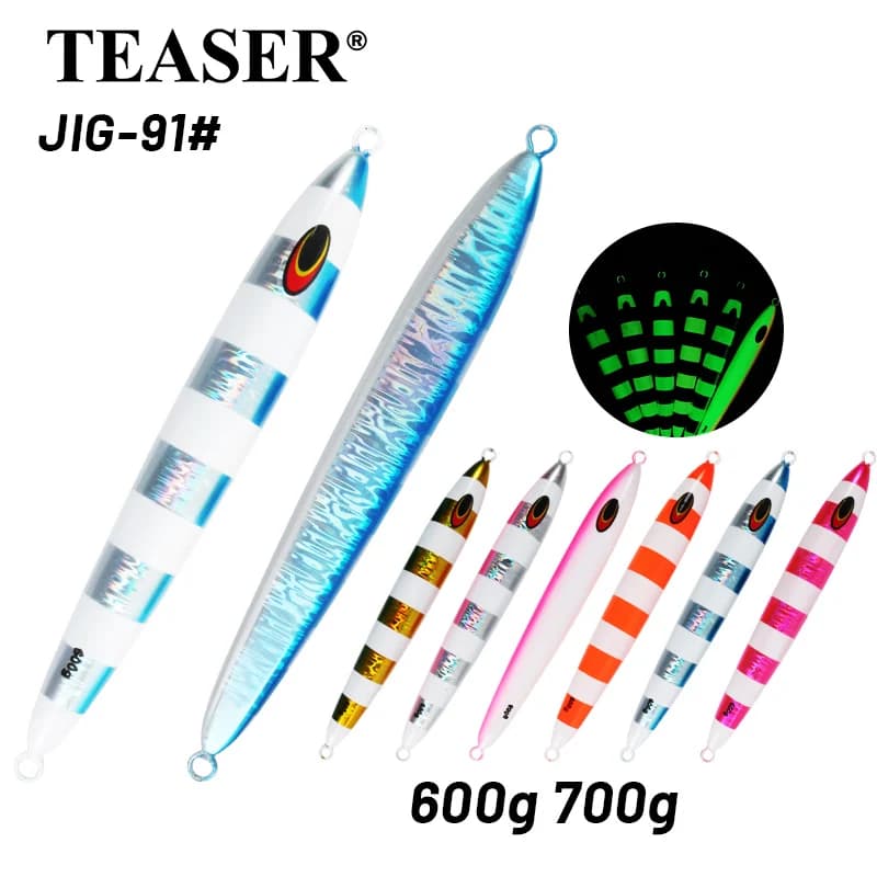 TEASER J91 600G 700G Large Weight Deep Water Fishing Boat Laser Plate Slow-shaking Iron Plate Exhaust