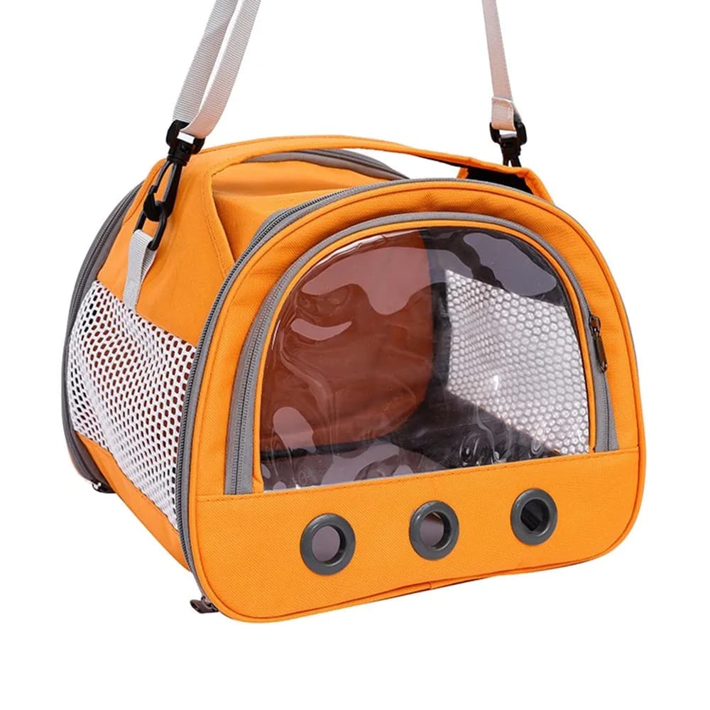 Trasportino per Animali Domestici con Finestra Trasparente, Sicuro e Confortevole, per Cani e Gatti, con Ventilazione Traspirante in Rete