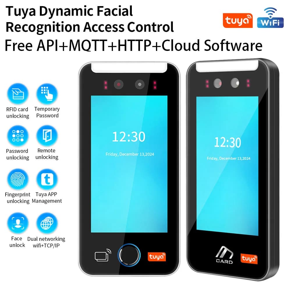 5000 utenti 5 pollici Touch LCD 2MP fotocamera riconoscimento facciale biometrico Wifi controllo accessi presenze dei dipendenti Cloud gratuito API MQT