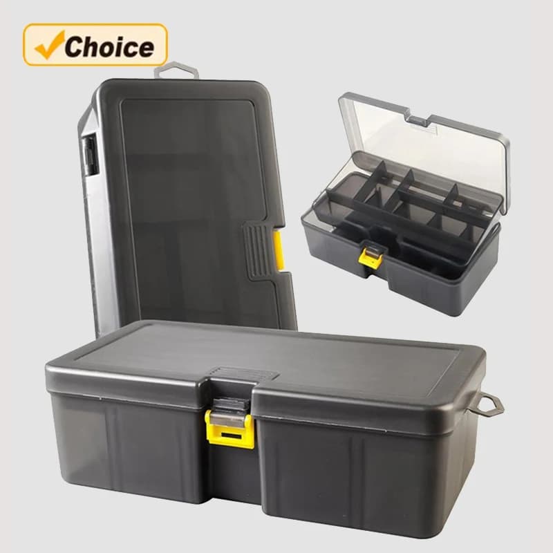 Visible plastic fishing equipment Artificial bait hooks Toolbox for storage equipment equipment box for double layer baits Toolbox for baits Plastic box