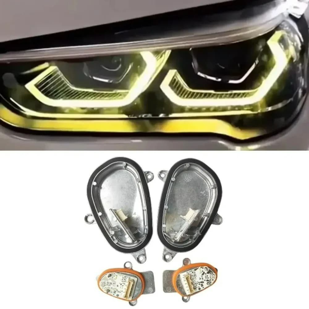 Yellow Angel Eyes DRL LED Board Module for BMW X1 F48 F49 LCI 2019-2022 Headlight Daytime Running Light 63119477821 63119477822