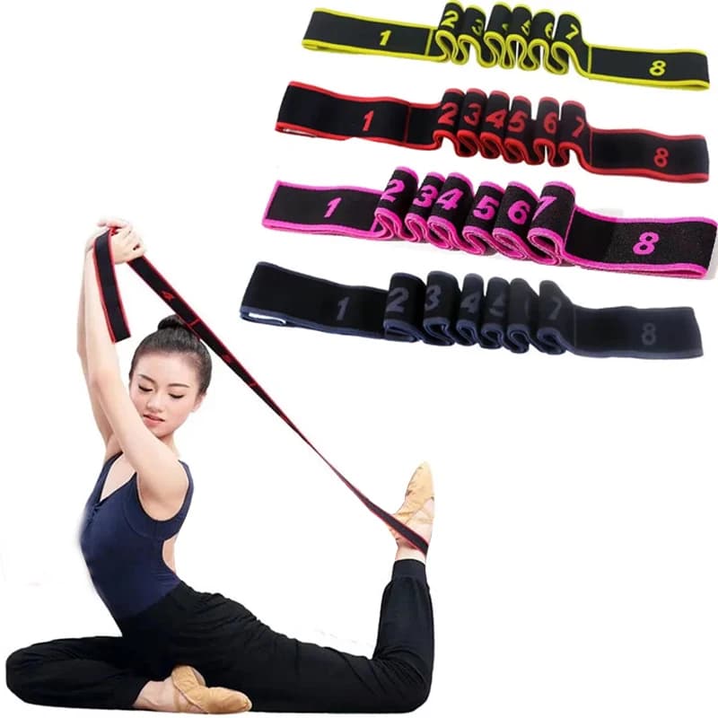 4*90 cm Yoga Elastic Elastic Belt Fitness Resistance Band Exercise Pull Strap Sport for Pilates Dance Gymnastics Body Building