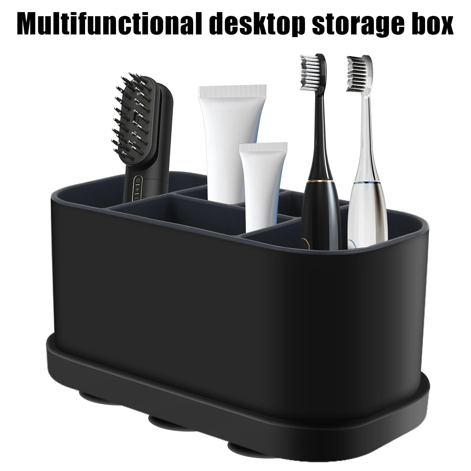 Electric toothbrush holder 5 slot toothbrush holder with drain hole shaver box for makeup brushes organizer for bathroom counter