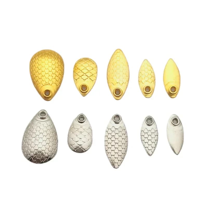 50 lame per esca da pesca, piccole, oro, argento, dimensioni miste, anelli spinner per squame di pesce, accessori per cucchiaio