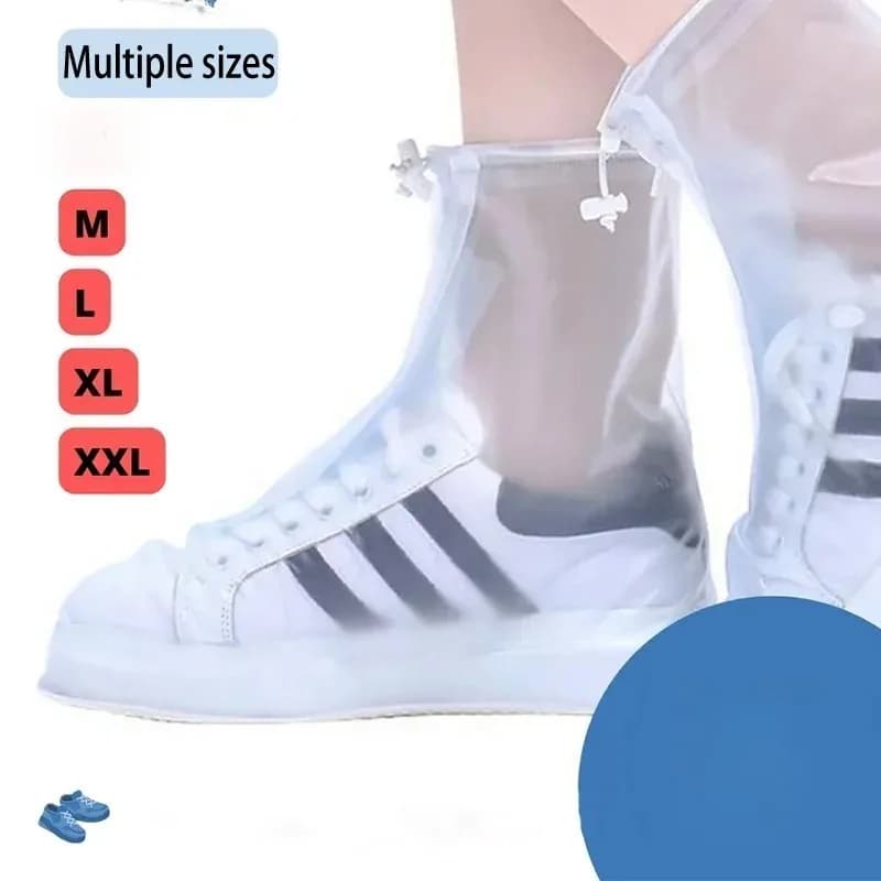 Copriscarpe Impermeabili Unisex, Stivali da Pioggia in PVC Antiscivolo con Suola in Silicone, Protezione Riutilizzabile per Scarpe da Neve, Copriscarpe in Diverse Misure