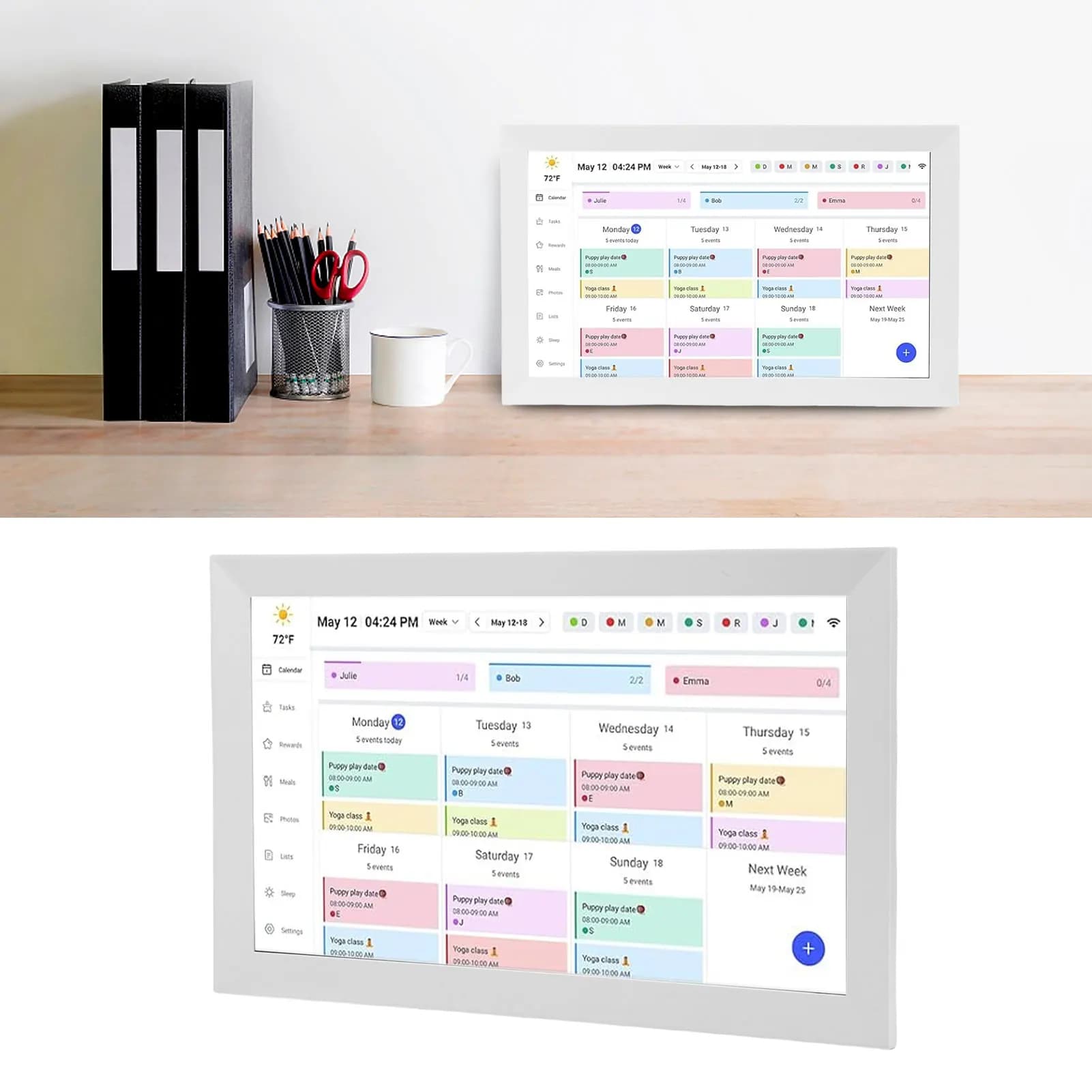Calendario digitale intelligente WiFi Touchscreen HD da 15,6 pollici 1080P Controllo app Calendario elettronico interattivo Cornice per agenda fai-da-te