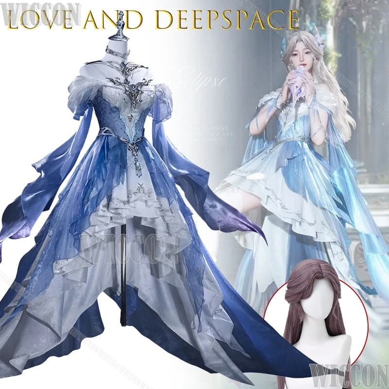 Love and Deep Space Rafayel Women's Love and Deep Space Rafayel Lead Sea goddess Costume Dark Ocean Theme Soul Dress Halloween Carnival Dress