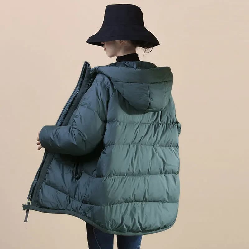 Piumino O-Style Slimming da Donna Taglie Forti, alla Moda, Ampio, Spesso e Caldo, con Cuciture a Filo che Nascondono le Imperfezioni