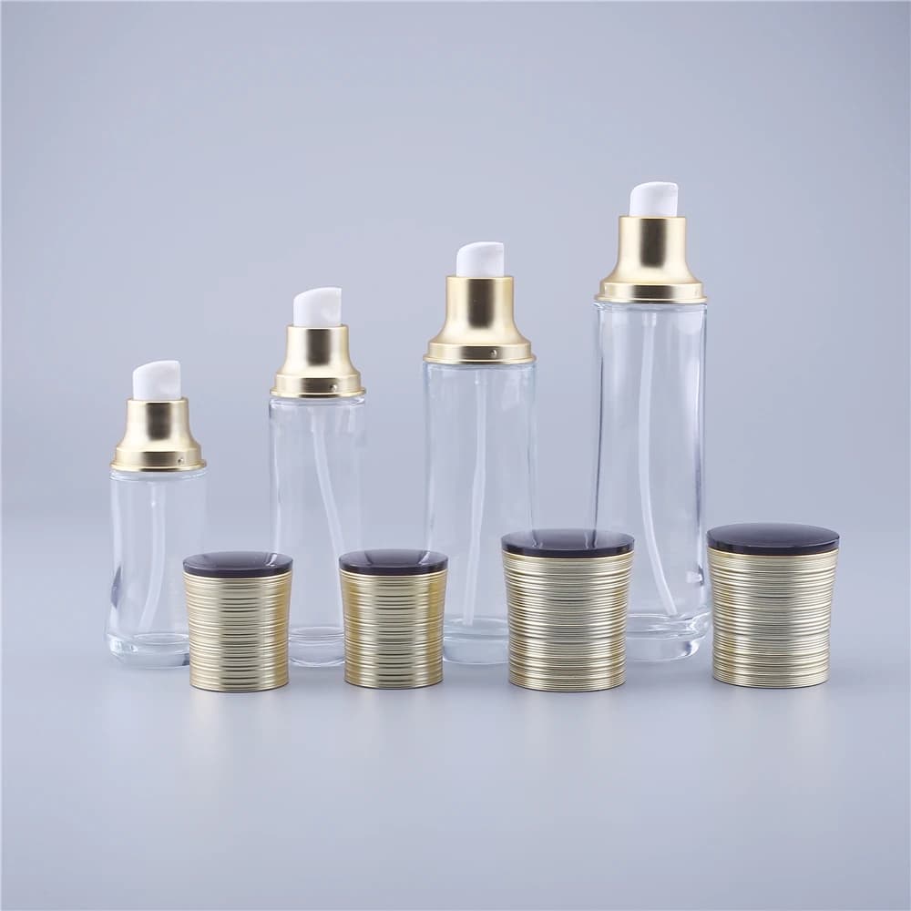 30g/50g/40ml/60ml/100ml/120ml Glass Emulsion Reusable Ointment Bottles Vacuum Cosmetic Vase Umbrella Face Cream Container