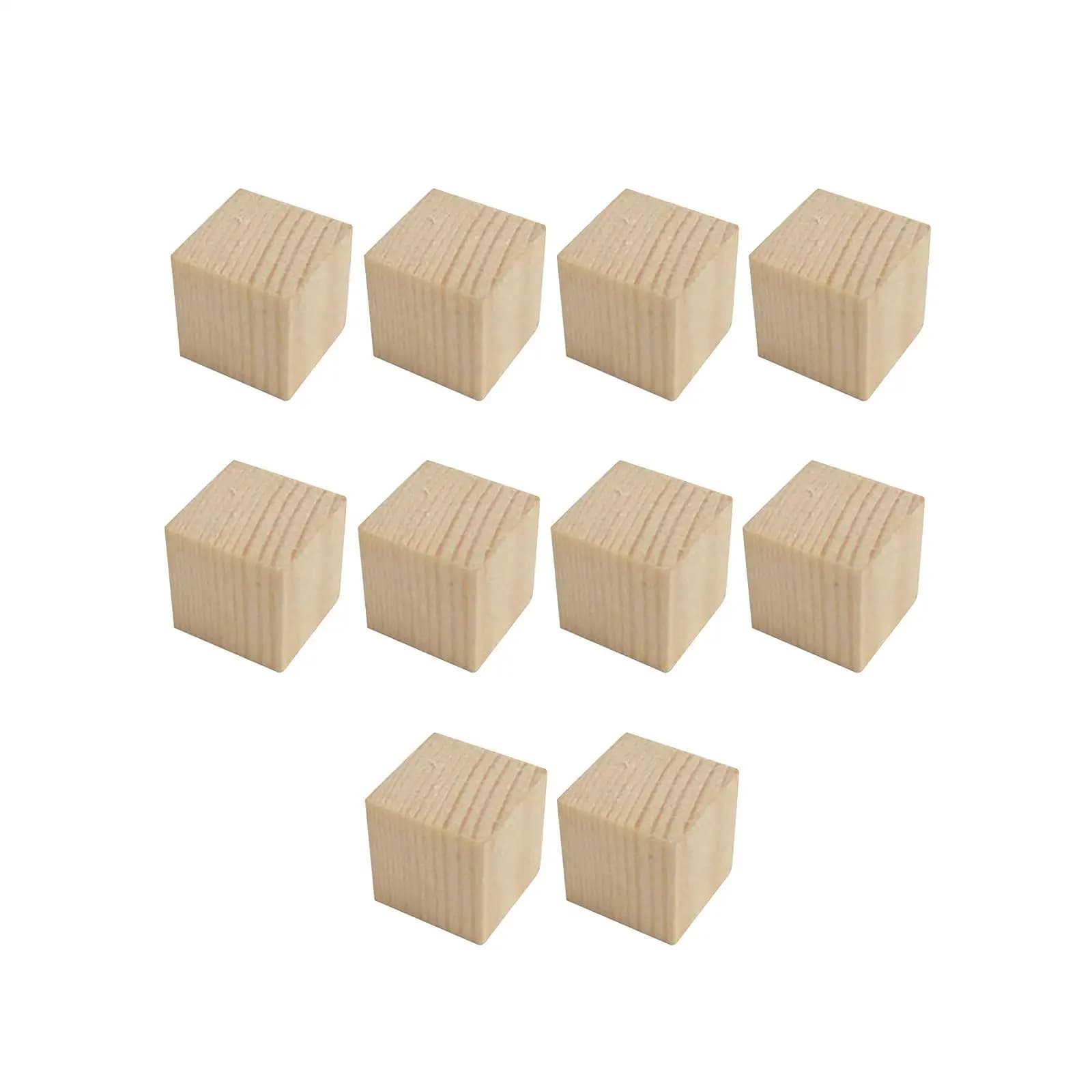 Blocchi di Legno Non Finiti, Blocchi di Costruzione in Legno, Ausili Didattici, Blocchi Educativi Impilabili per Bambini per Imparare i Numeri