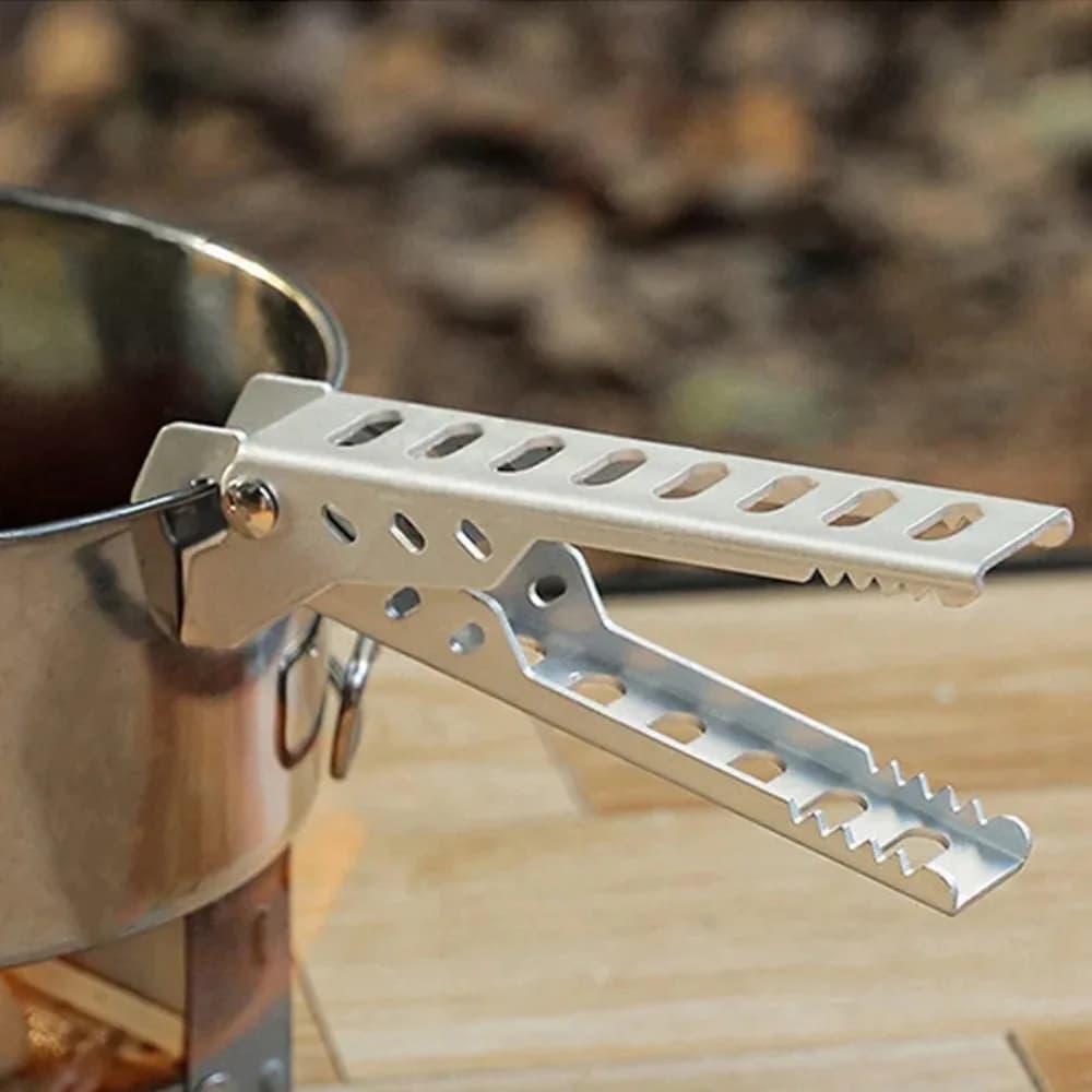 Pinza stand for bowl with aluminum alloy clip anti-warm handle for camping pot Anti-coating clamp Kitchen accessories Hiking Kitchen