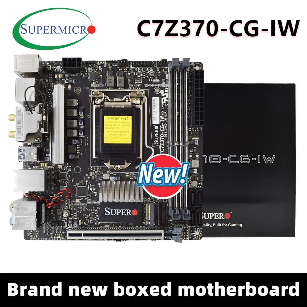 SUPERMICRO C7Z370-CG-IW Support motherboard i7-8700K i5-8600K i3-8300 CPU 2 × DDR4 32 GB M.2 NVME Intel Z370 Mini-ITX Motherboard