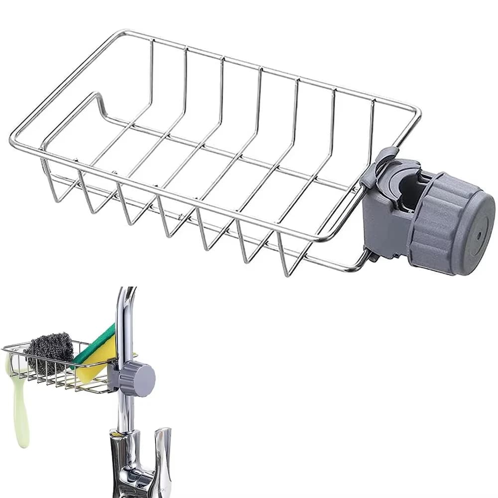 Organizzatore per Lavello da Cucina: Porta Spugne, Porta Sapone, Porta Asciugamani, Scolapiatti Flessibile per Rubinetto, Accessori da Cucina
