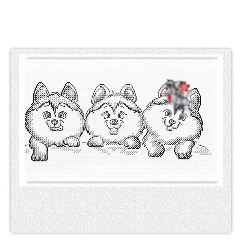 ZZ9388Set punto croce Kit punto croce Ricamo Ricamo Pacchetto artigianale Tessuto di cotone Filo interdentale Homfun Pittura Animal Crossing