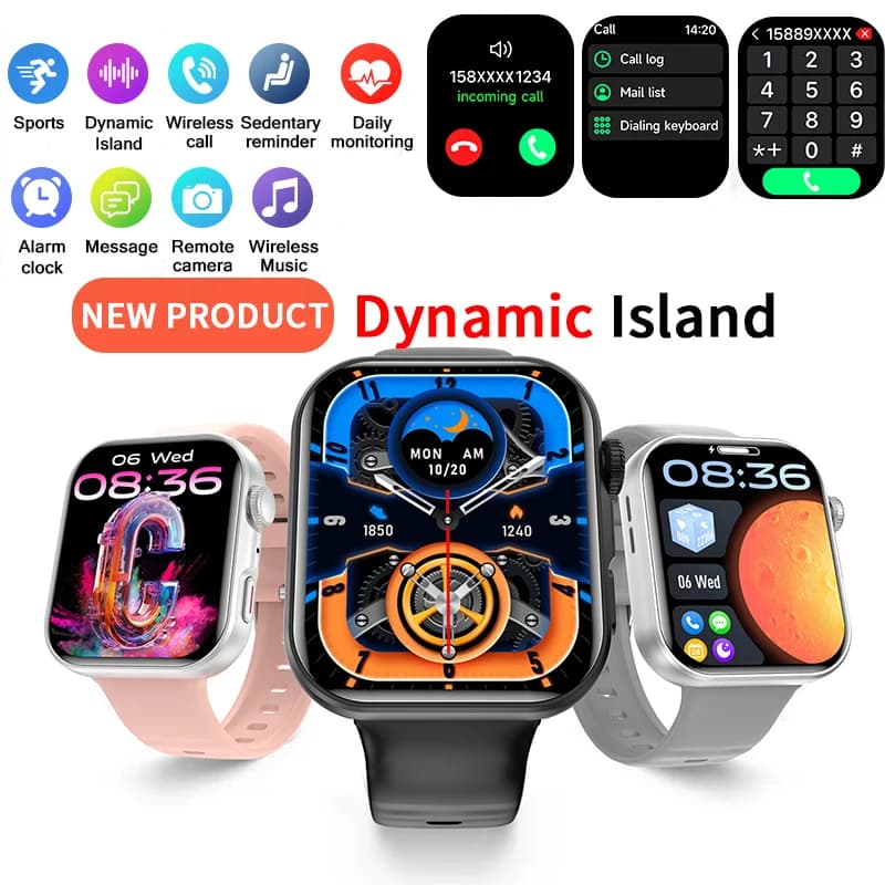 Smartwatch Uomo 2026 con ECG, Display a Colori IPS da 1,83 Pollici, Grado Militare, Sport Outdoor, Salute, Tre Anelli, Chiamata BT - Nuovi Smartwatch 2026