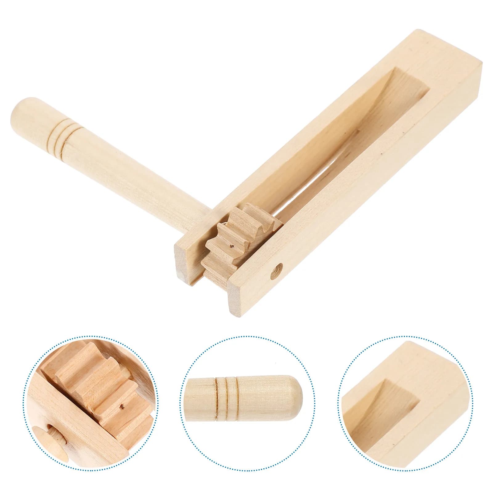 1 Pezzo Strumento Musicale a Cricchetto in Legno per Bambini, Strumento Educativo per lo Sviluppo Musicale Precoce, Strumento a Percussione Manuale