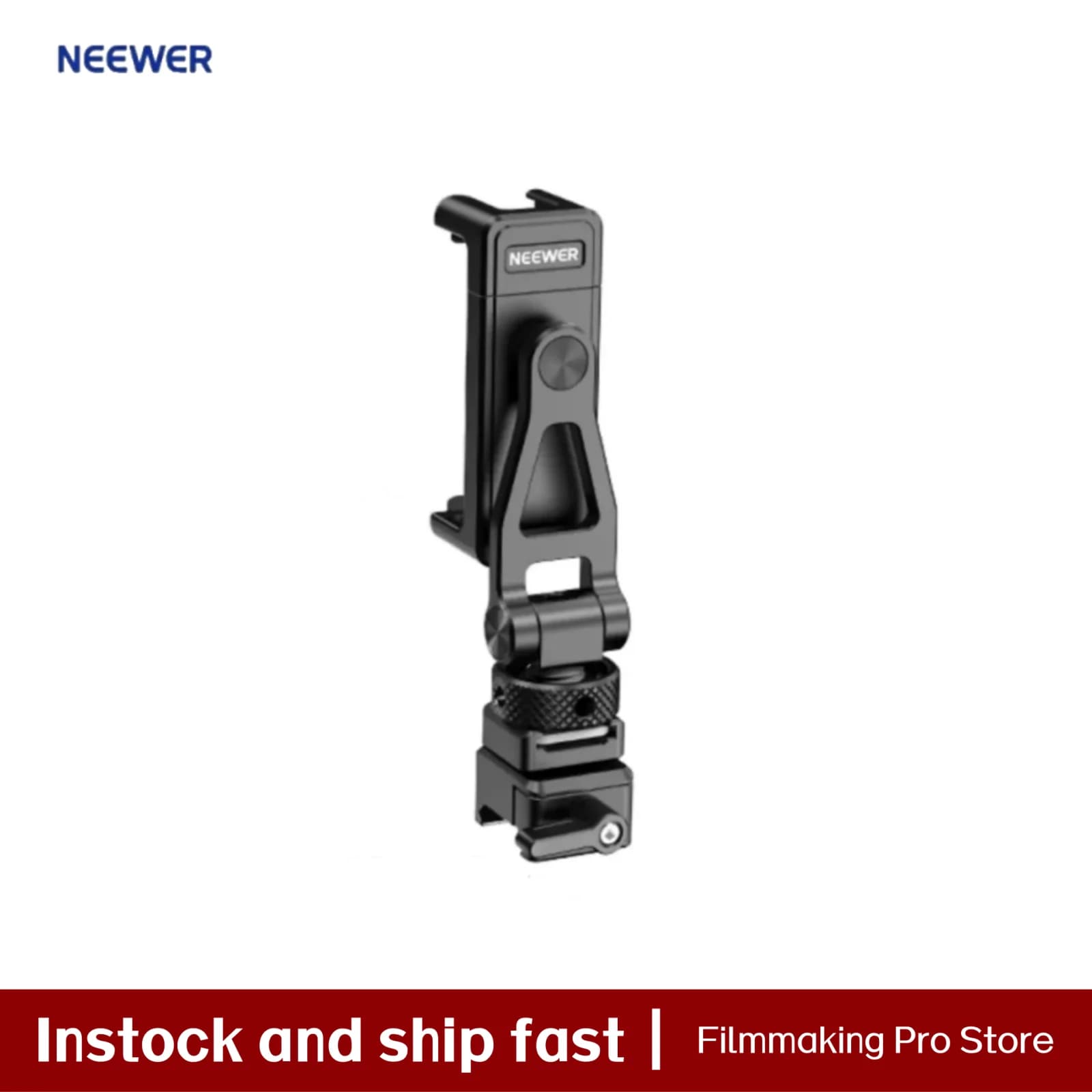 NEEWER Supporto per treppiede per telefono per DJI RS 2 RSC 2 RS 3 Pro Supporto per smartphone con adattatore per pattino freddo Morsetto a 360 gradi Multi angolo