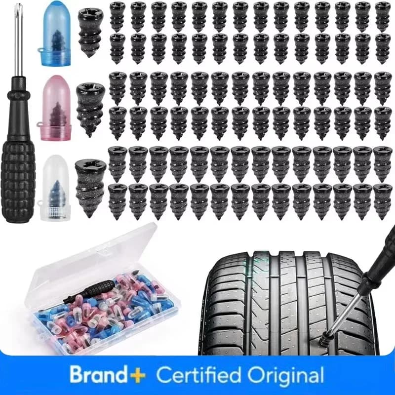 Riparazione universale di pneumatici per auto sottovuoto Chiodo in gomma Riparazione di pneumatici Chiodo Vite in gomma Strumenti per viti Kit di accessori per tappi tubeless Rep