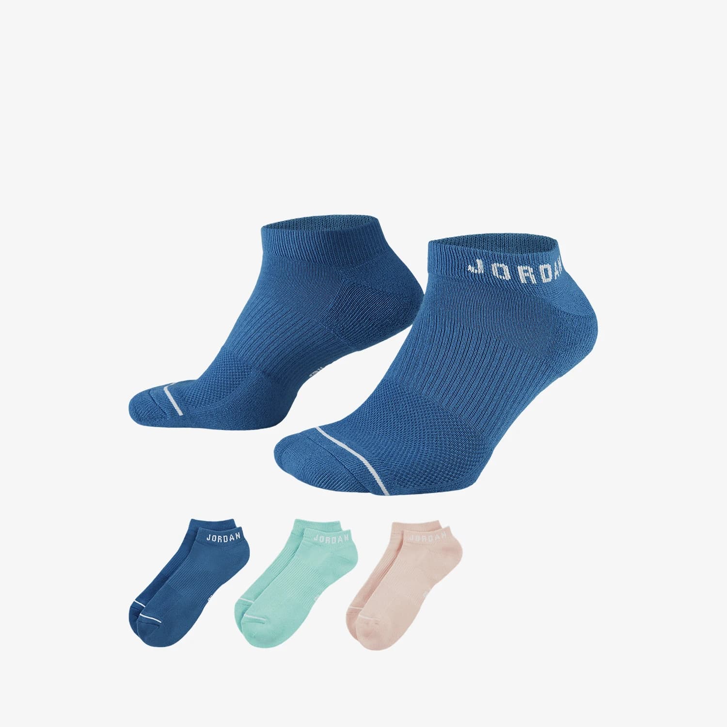 Nike genuine JORDAN men's and women's fashionable breathable sports boat socks three pairs set DX9656-915