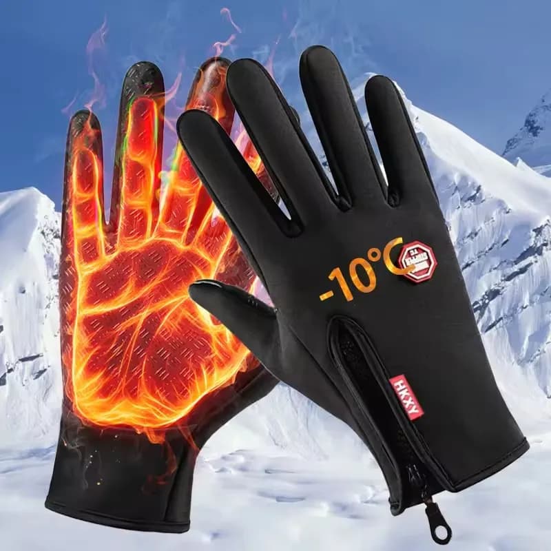 Guanti invernali per uomo e donna Touchscreen caldo ciclismo all'aperto guida moto guanti freddi con impronte digitali guanti antiscivolo antivento