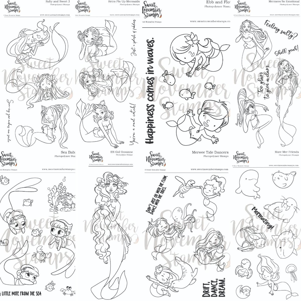 Nuovo Set di Timbri Trasparenti 2026 - Tema Neonati Marini per Scrapbooking Fai da Te, Artigianato, Album Fotografici, Decorazioni Fatte a Mano