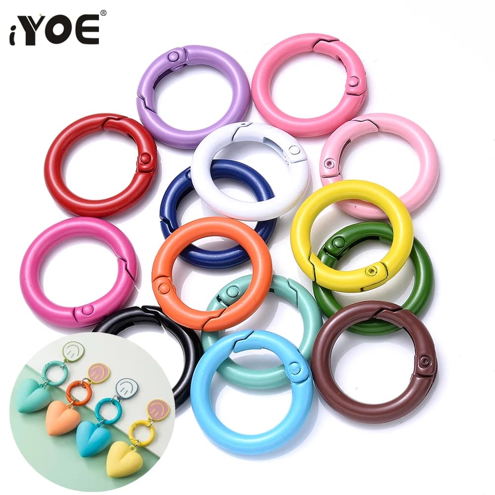 5 pz 25 35 42mm O Ring Clasp Spring Gate chiusura a moschettone fai da te portachiavi clip per borsa gancio fare catene per cani risultati Sullpies
