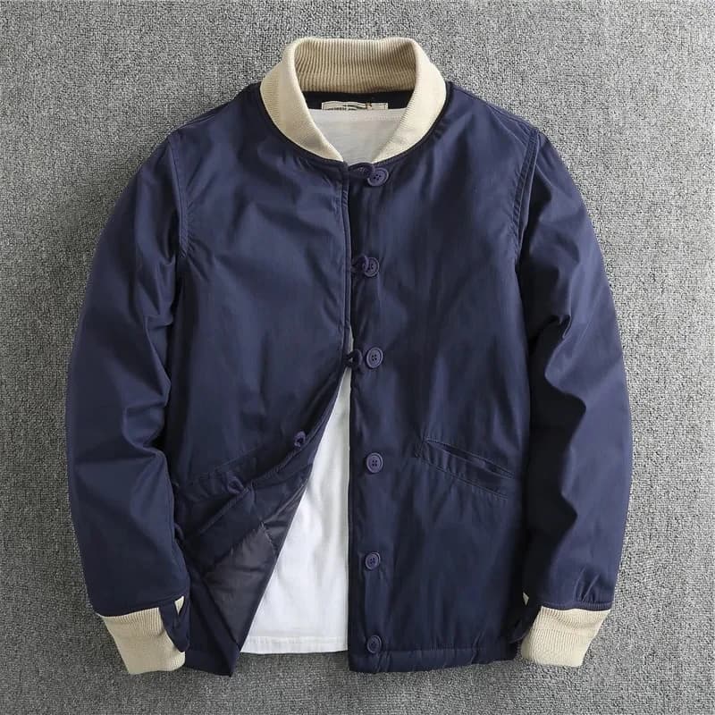 American Style Men's Cotton Jacket Autumn Winter New Arrival Baseball Coat Warm Casual Cotton Clothes Standard Fit