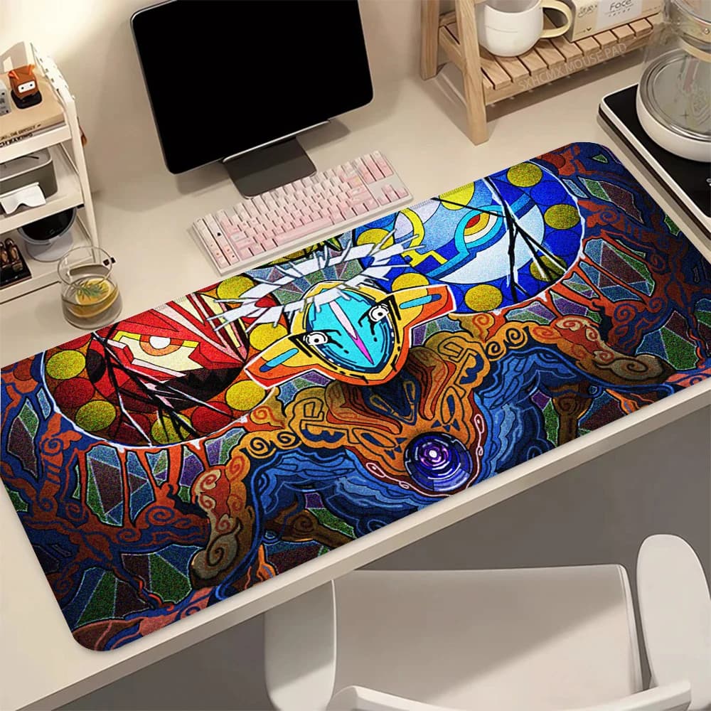 Deoxys Mouse Pad P-Pokemon Anime Gaming Mousepad desk mat with computer, laptop, PC, gamer, home office supplies