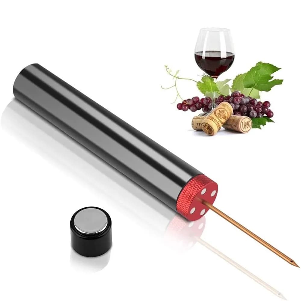 ANYOHOE Pompa d'aria portatile in acciaio inossidabile Apribottiglie Pressione dell'aria Cavatappi Ago Dispositivo di rimozione rapido Utensili da bar in sughero Strumenti per vino