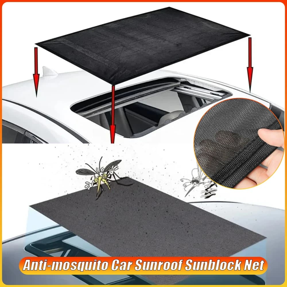 Anti-zanzara Tetto Apribile per Auto Protezione Solare Rete Protezione Solare Isolamento Termico Parasole Tetto Schermo di Aspirazione Magnetico Tenda Da Sole Ventilazione