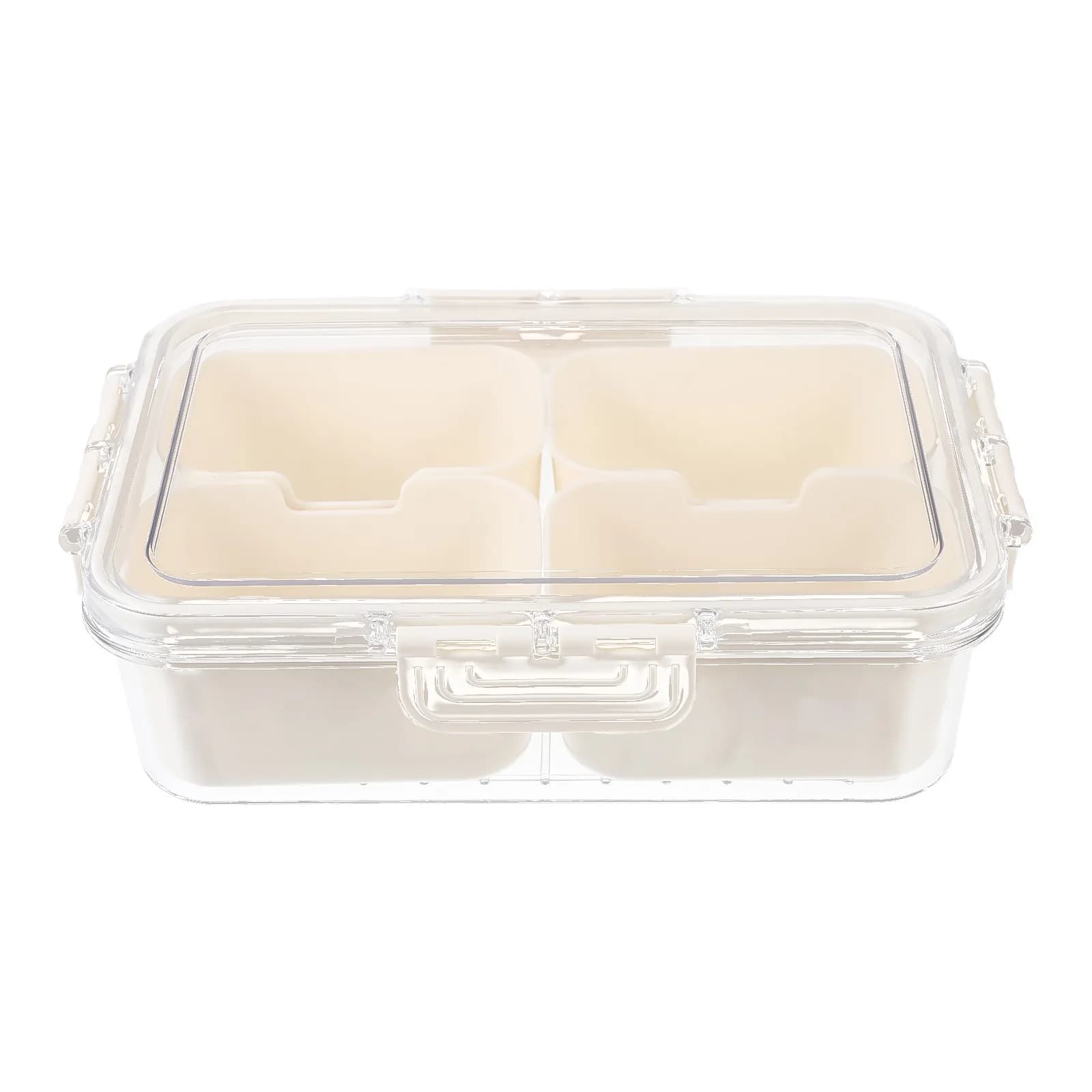 Scatola per caramelle in materiale PP PET con scomparti, contenitore per snack, vassoio per servire frutta secca, noci e biscotti, contenitore per alimenti per la casa