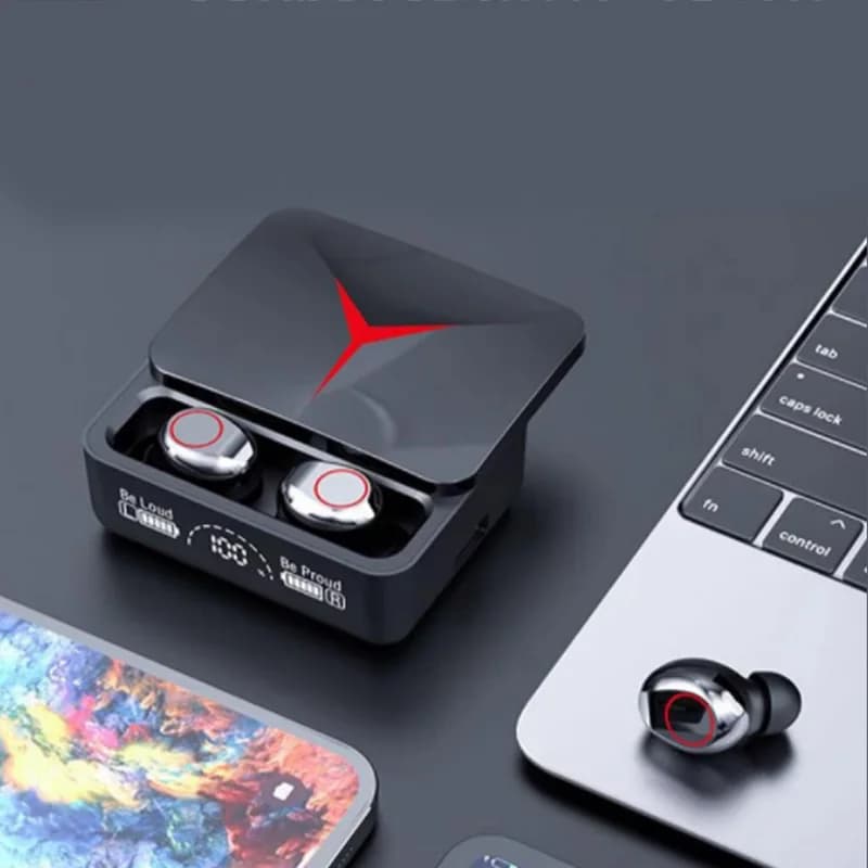Auricolari Bluetooth wireless TWS con controllo touch, cuffie da gioco, suono stereo HIFI, riduzione del rumore, con microfono per iPhone