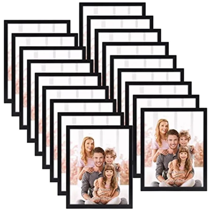 Set di 18 Cornici Portafoto Multiple 8x10 per Appendere al Muro o Esporre su Tavolo