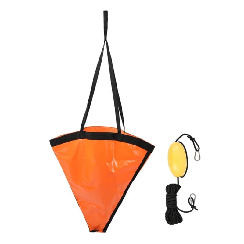 32 Inch Heavy Duty Durable PVC Orange Boat Float Kit Yacht Rubber Dinghy Kayak Canoe Drift Anchor Accessory