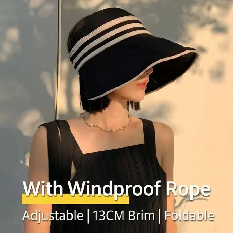 Sun-Protective Hat,Women's Summer Wide Brim Sun-Protective Hat UV Protection Foldable Open-Top Versatile Fisherman's Cap