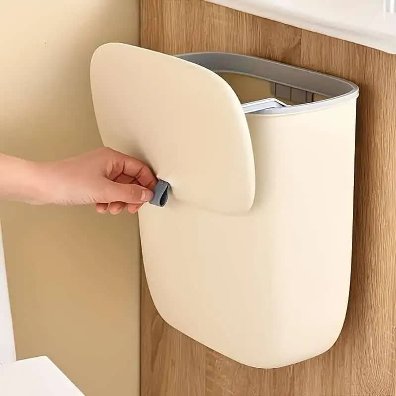 Contenitore per compost con coperchio, ripiano sospeso a prova di odore o sotto il lavello. Armadietto a parete, adatto per casa, ufficio, bagno,