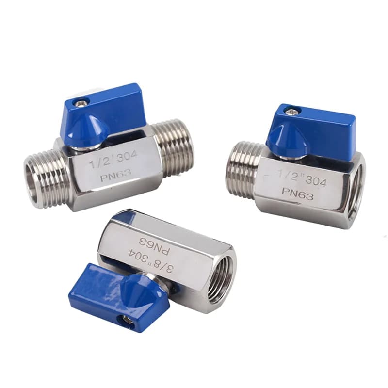 1/8 "1/4" 3/8 "1/2" 3/4 "1 pollice BSP Mini valvola a sfera maschio/femmina 304 valvole manuali in acciaio inossidabile Homebrew