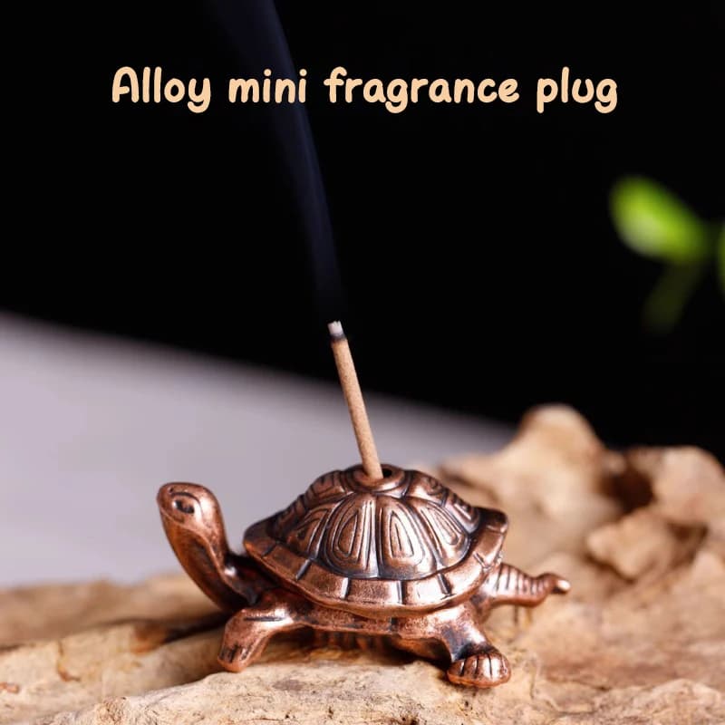 1 pz Mini Metallo A Forma di Tartaruga Bastone di Incenso Meditazione Buddha Porta Bastone di Legno di Sandalo Divertente Animale Porta Incenso Decorazioni Per La Casa