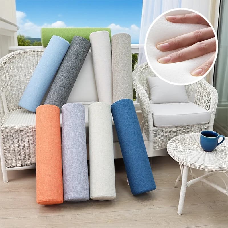 Cuscino cervicale in schiuma ortopedica a forma di cilindro, supporto per alleviare il dolore lombare, collo, gamba posteriore, con copertura rimovibile per il pavimento del divano letto