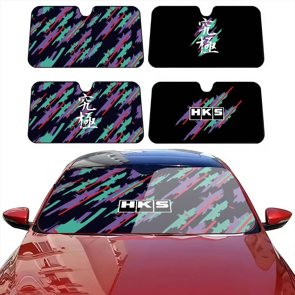 HKS SPORTS CAR JDM Tende parasole per auto Protezione solare Parabrezza Parasole Parasole Auto Visiera parasole Coperture per auto